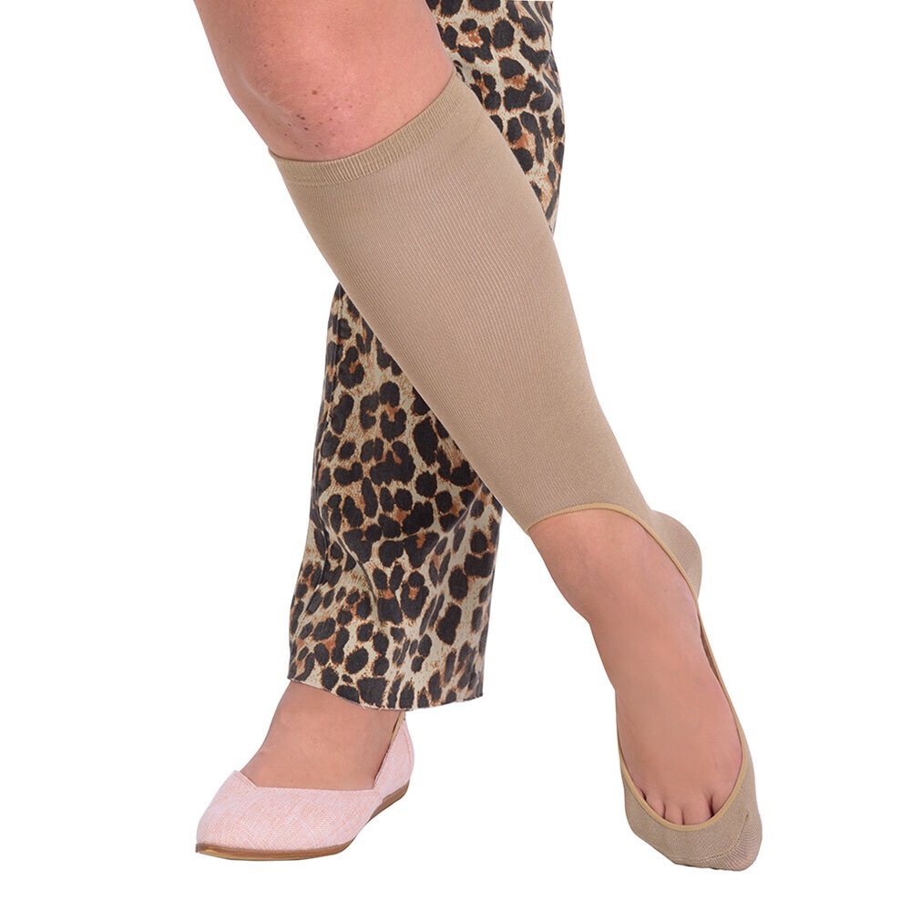 KEYSOCKS CLASSIC KNEE HIGH NO-SHOW SOCKS NUDE ONE SIZE STANDARD FIT NWT